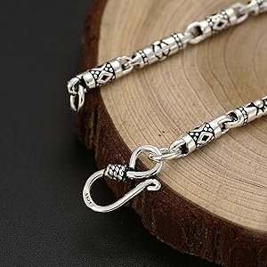 KnBoB Sterling Silver Chain for Men, Hip Hop Chains for Men